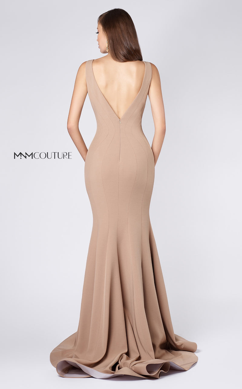 MNM Couture M008 Illusion Neck Trumpet Evening Gown - CYC Boutique