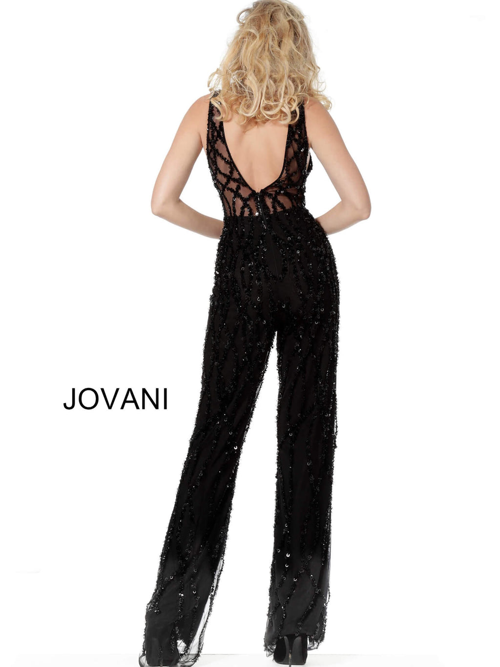 JOVANI 65330 Embellished Jumpsuit, Size 0 - CYC Boutique
