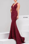 JOVANI 45812 Fitted Jersey Plunging Neckline Dress - CYC Boutique