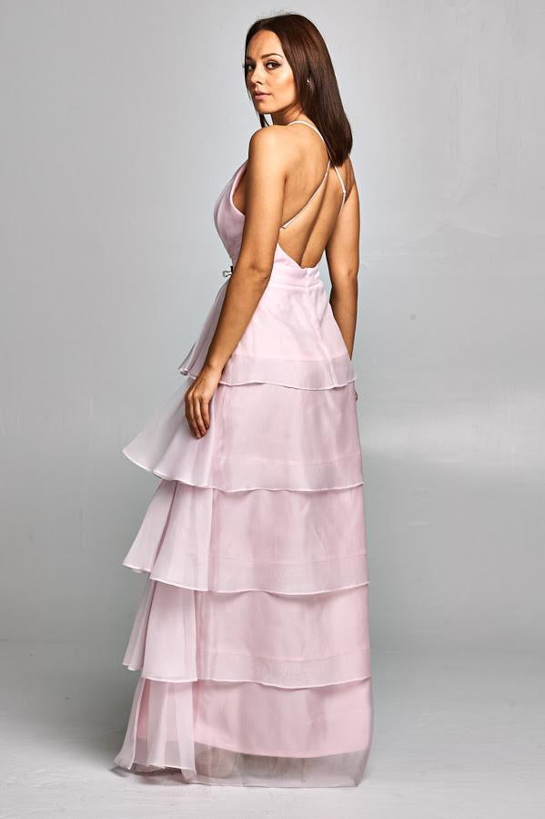 Ruffled Deep V-Neck Dress - CYC Boutique