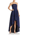 Laundry by Shelli Segal Pleated Band Strapless Hi-Lo Gown - CYC Boutique