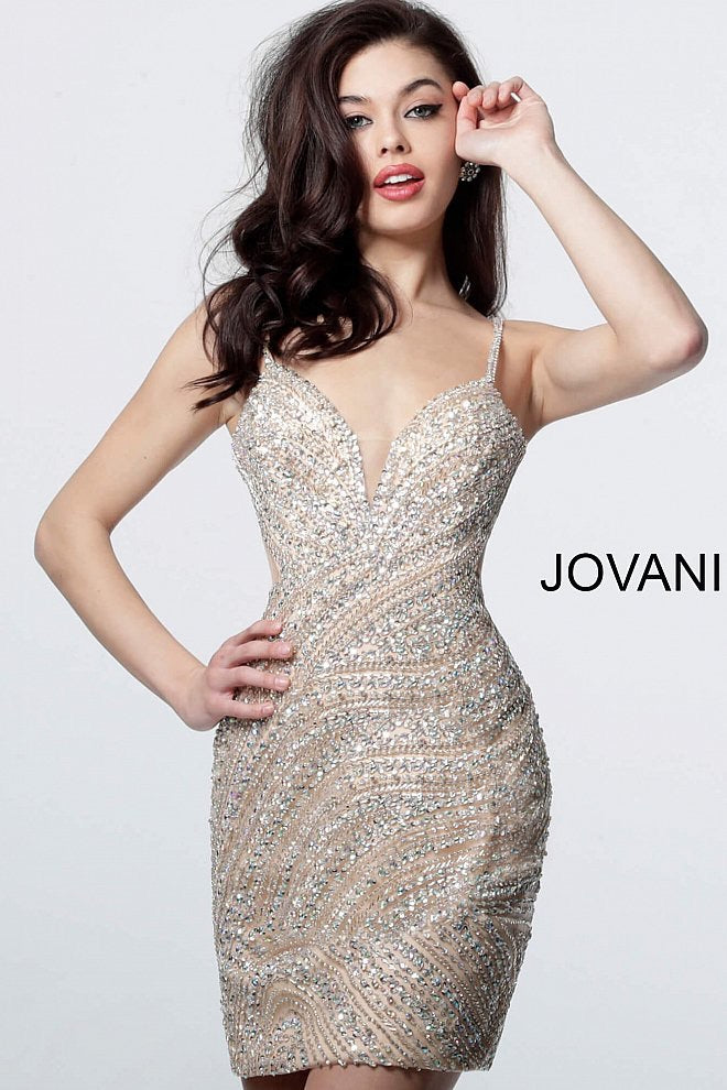 JOVANI 4404 Beaded Cocktail Dress - CYC Boutique