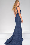 JOVANI 45812 Fitted Jersey Plunging Neckline Dress - CYC Boutique