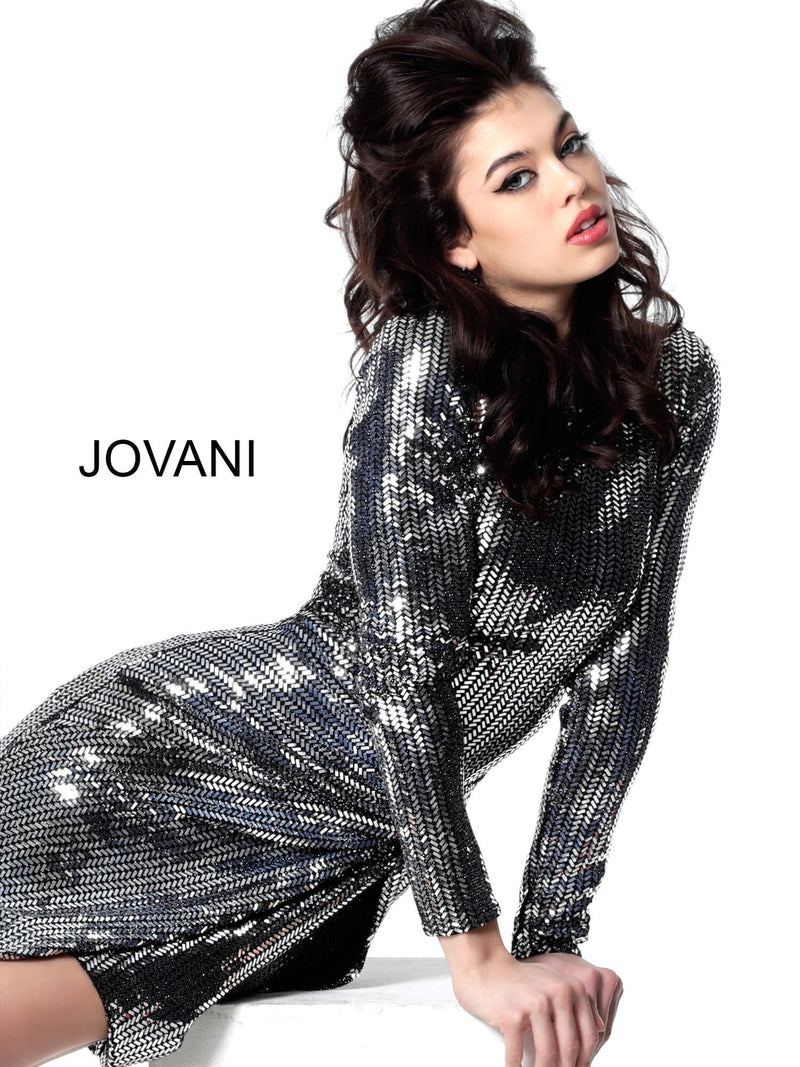 JOVANI 3478 Long Sleeve Short Dress - CYC Boutique