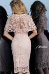 JOVANI 1401 Light Pink Lace Cocktail Dress - CYC Boutique