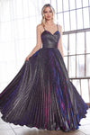 Cinderella Divine CH221 Pleated A-Line Evening Dress