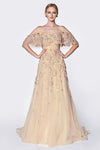 Cinderella Divine CK896 Off Shoulder Lace Evening Dress - CYC Boutique