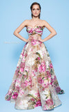 MNM Couture N0235 Strapless Floral A-Line Dress - CYC Boutique