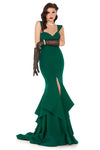 MNM Couture N0020 Tiered Ruffles Mermaid Gown - CYC Boutique