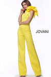 JOVANI 57239 Ruffled Cap Sleeve Scuba Jumpsuit - CYC Boutique