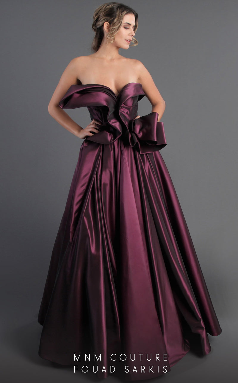 MNM Couture 2313 Fouad Sarkis Strapless Ballgown - CYC Boutique