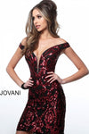 JOVANI 2666 Off the Shoulder Embellished Cocktail Dress - CYC Boutique