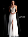 JOVANI 66925 Beaded Bodice Chiffon Evening Dress - CYC Boutique