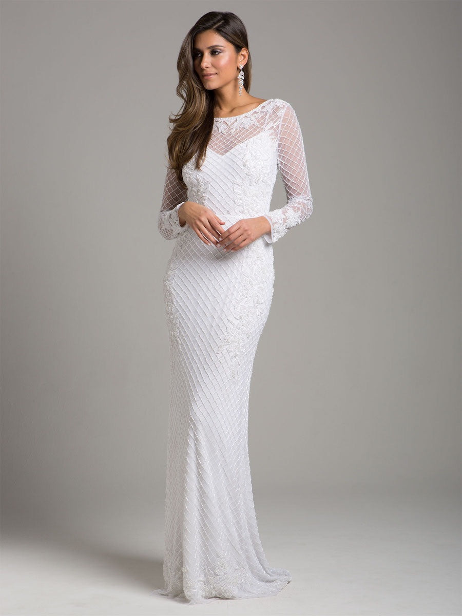 Lara 51004 Long Sleeve Wedding Dress - CYC Boutique