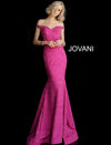 JOVANI 60122 Off Shoulder Glitter Evening Dress - CYC Boutique