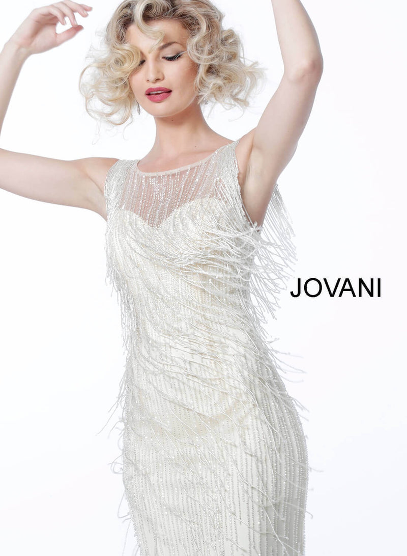 JOVANI 62678 Sleeveless Fringe Evening Dress - CYC Boutique