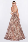 Cinderella Divine CR842 Sequin Print Evening Dress - CYC Boutique