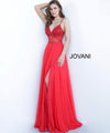 JOVANI 66925 Beaded Bodice Chiffon Evening Dress - CYC Boutique