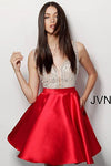 JOVANI JVN64297 Crystal Embellished Chiffon Cocktail Dress - CYC Boutique
