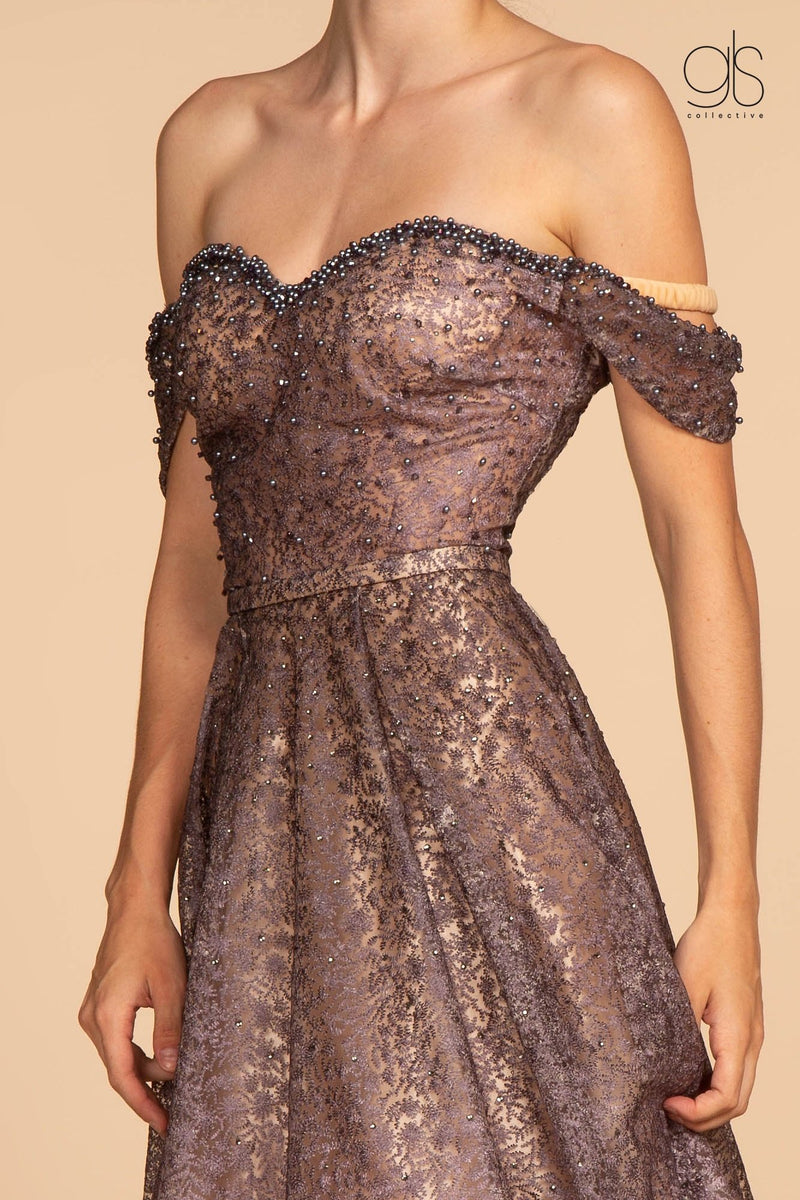 GLS by Gloria GL2570 Off Shoulder Sweetheart A-Line Dress - CYC Boutique