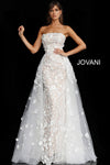 JOVANI 55616 Floral Applique Strapless Formal Dress - CYC Boutique