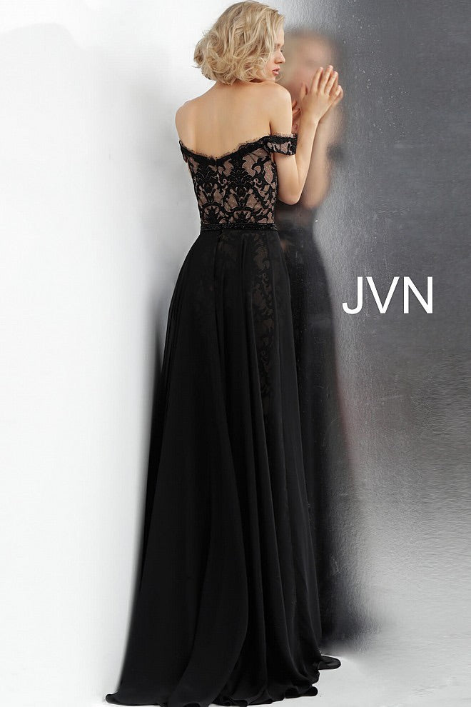 JOVANI JVN62489 Off Shoulder Lace Evening Dress - CYC Boutique