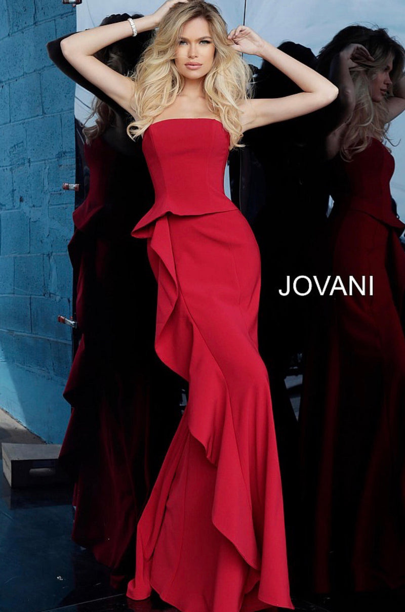 JOVANI 68766 Strapless Evening Dress - CYC Boutique