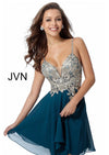 JOVANI JVN62738 Embroidered Bodice Chiffon Party Dress - CYC Boutique