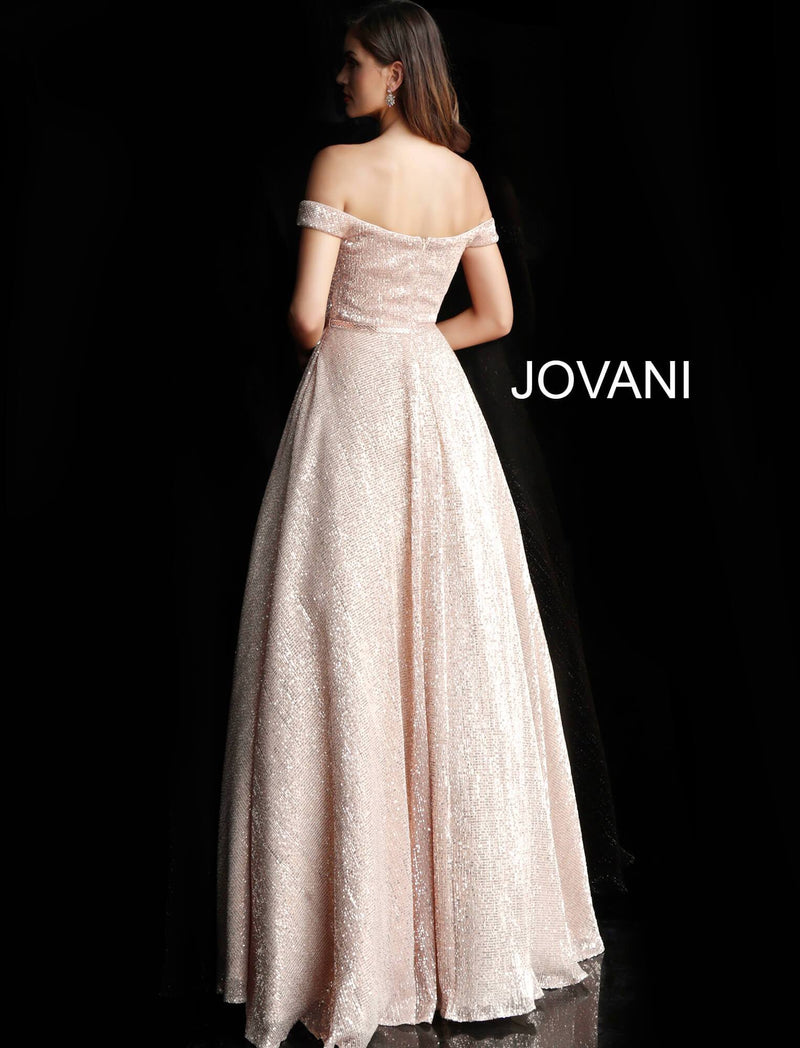 JVN66951 Off Shoulder A-Line Evening Dress - CYC Boutique