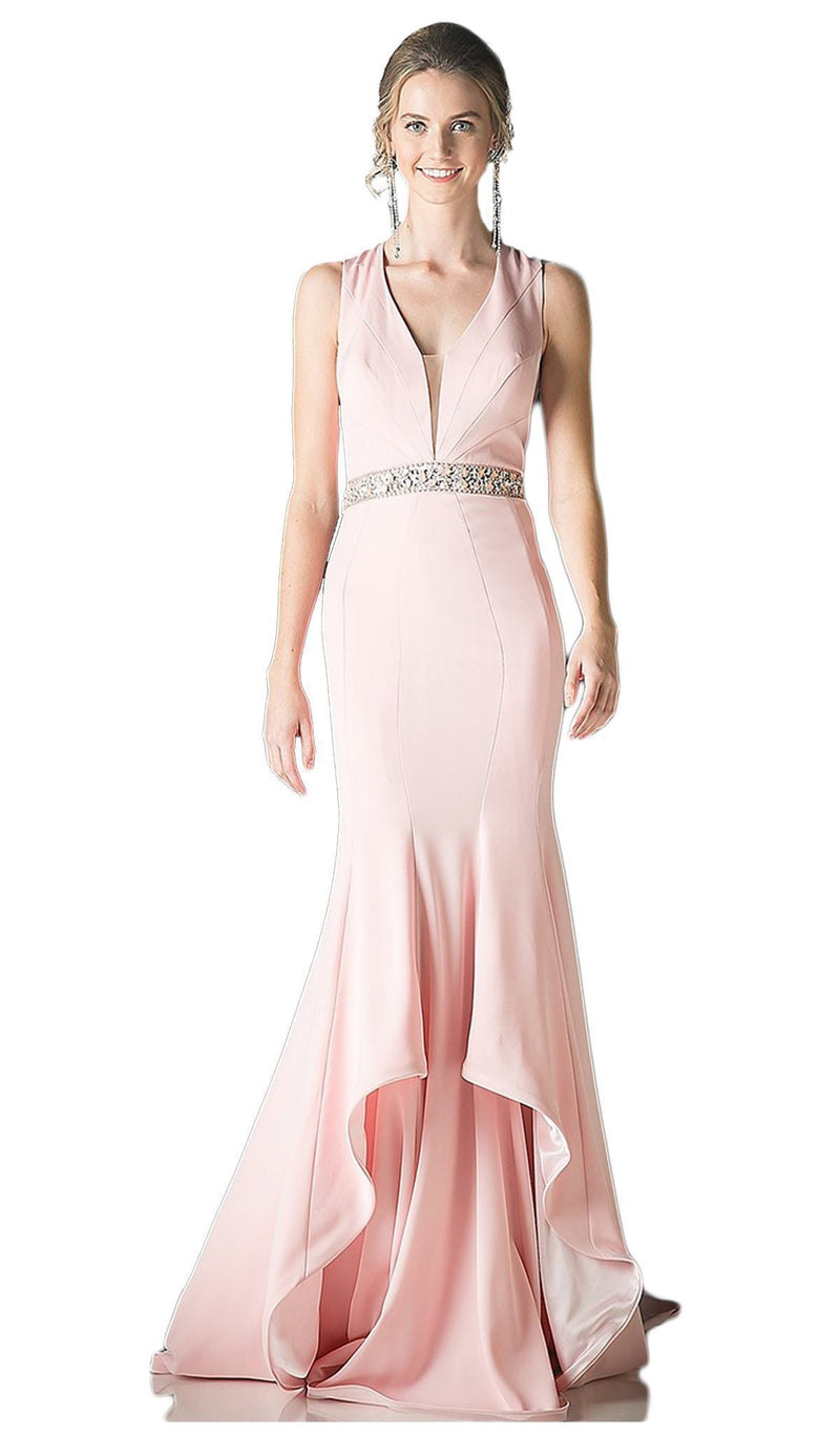 Cinderella Divine P107 Fitted Mermaid Evening Dress - CYC Boutique