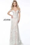 JOVANI 60863 Off the Shoulder Plunging Neck Evening Dress - CYC Boutique