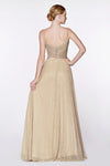 Cinderella Divine CJ269 Metallic A-Line Evening Dress - CYC Boutique