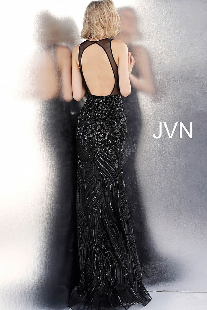 JOVANI JVN66261 Embellished Open Back Evening Dress - CYC Boutique