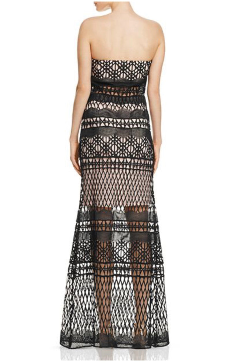 LM Collection Strapless Crochet Lace Gown - CYC Boutique