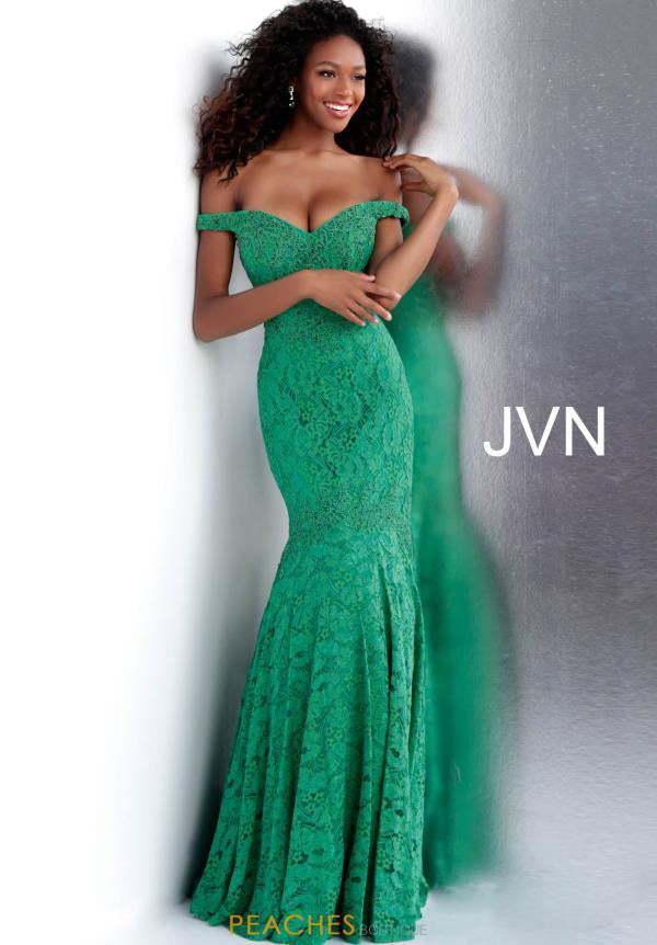 JVN by JOVANI Embellished Off the Shoulder Lace Dress - CYC Boutique