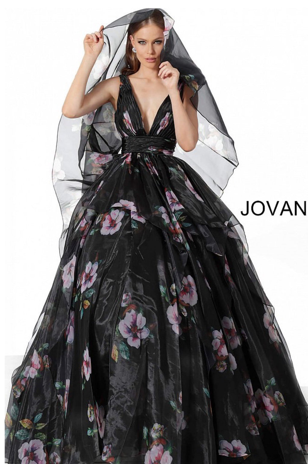 JOVANI 67114 Plunging Neckline Ballgown - CYC Boutique