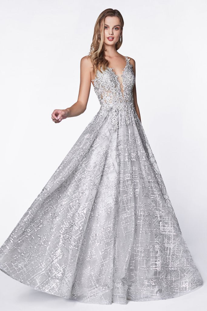 Cinderella Divine CJ515 Glitter Ballgown - CYC Boutique