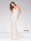 JOVANI 37334 Strapless Lace Gown - CYC Boutique