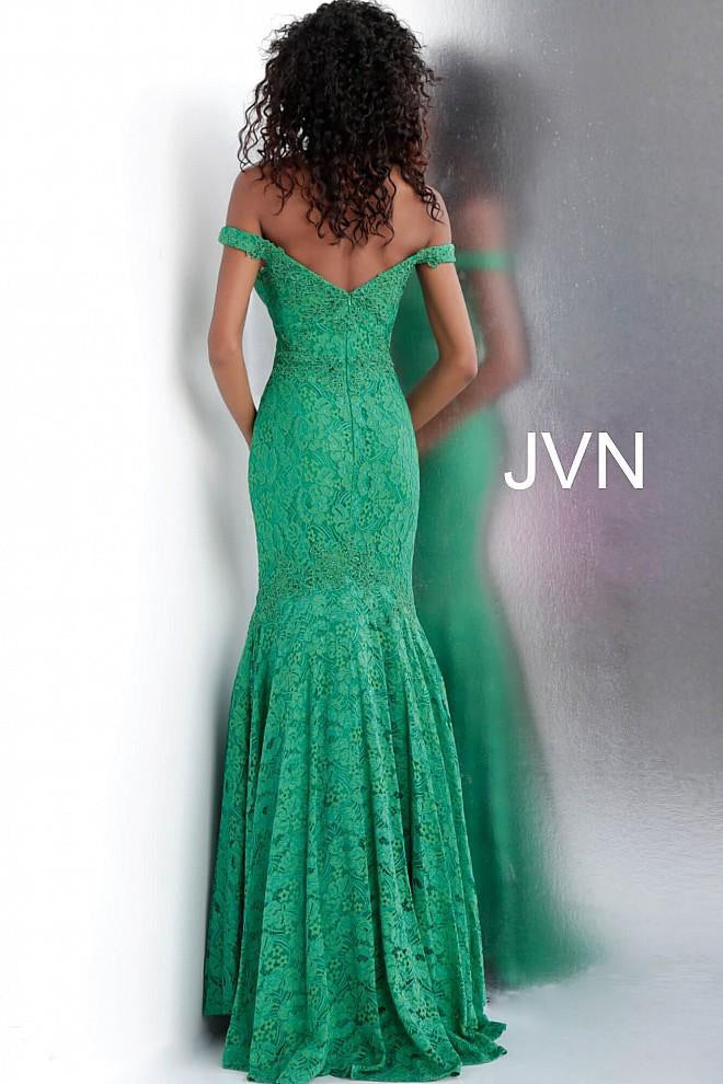 JVN by JOVANI Embellished Off the Shoulder Lace Dress - CYC Boutique