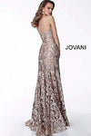 JOVANI 63491 Champagne Strapless Form Fitting Evening Dress - CYC Boutique