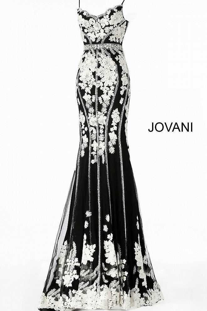 JOVANI 55816 Floral Embellished Dress - CYC Boutique