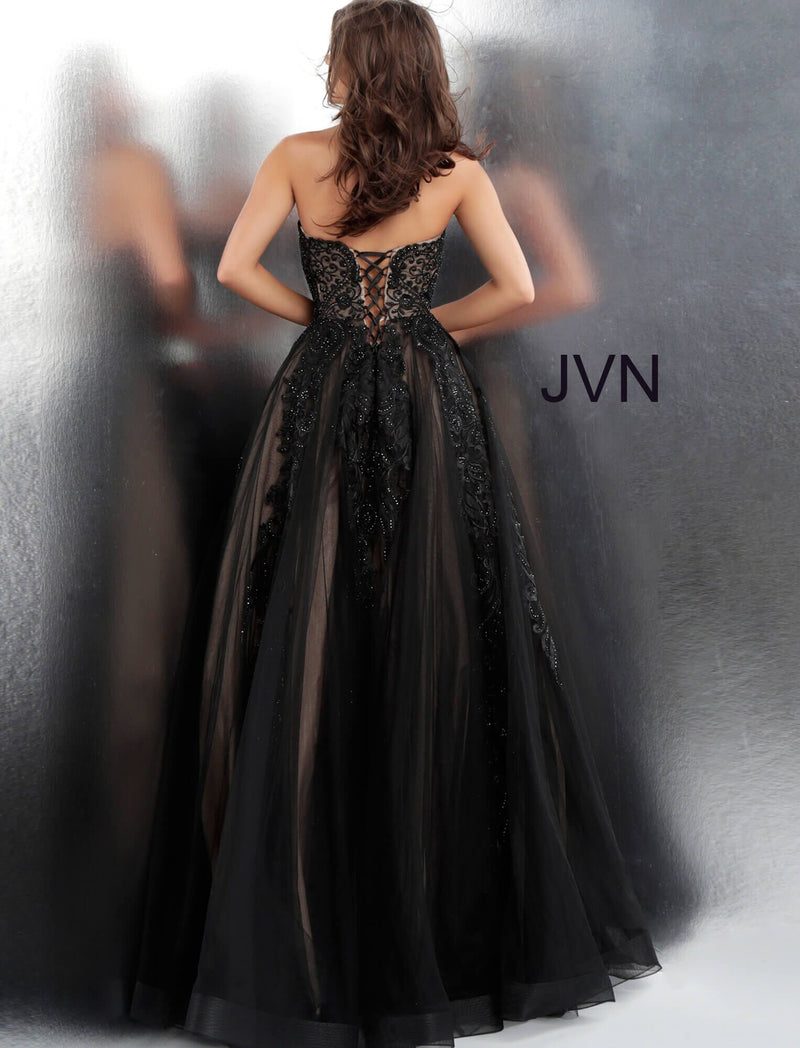 JVN by JOVANI Embroidered Strapless Ballgown JVN66970 - CYC Boutique