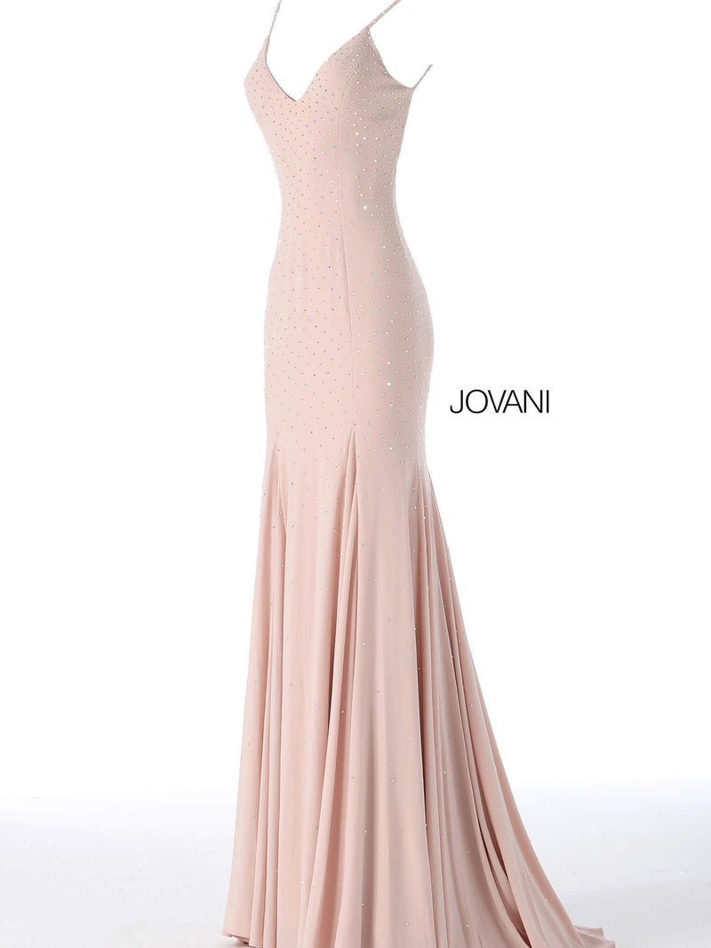 JOVANI 63563 Embellished Backless Dress - CYC Boutique