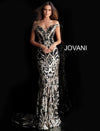 JOVANI 63349 Metallic Sequined Dress - CYC Boutique