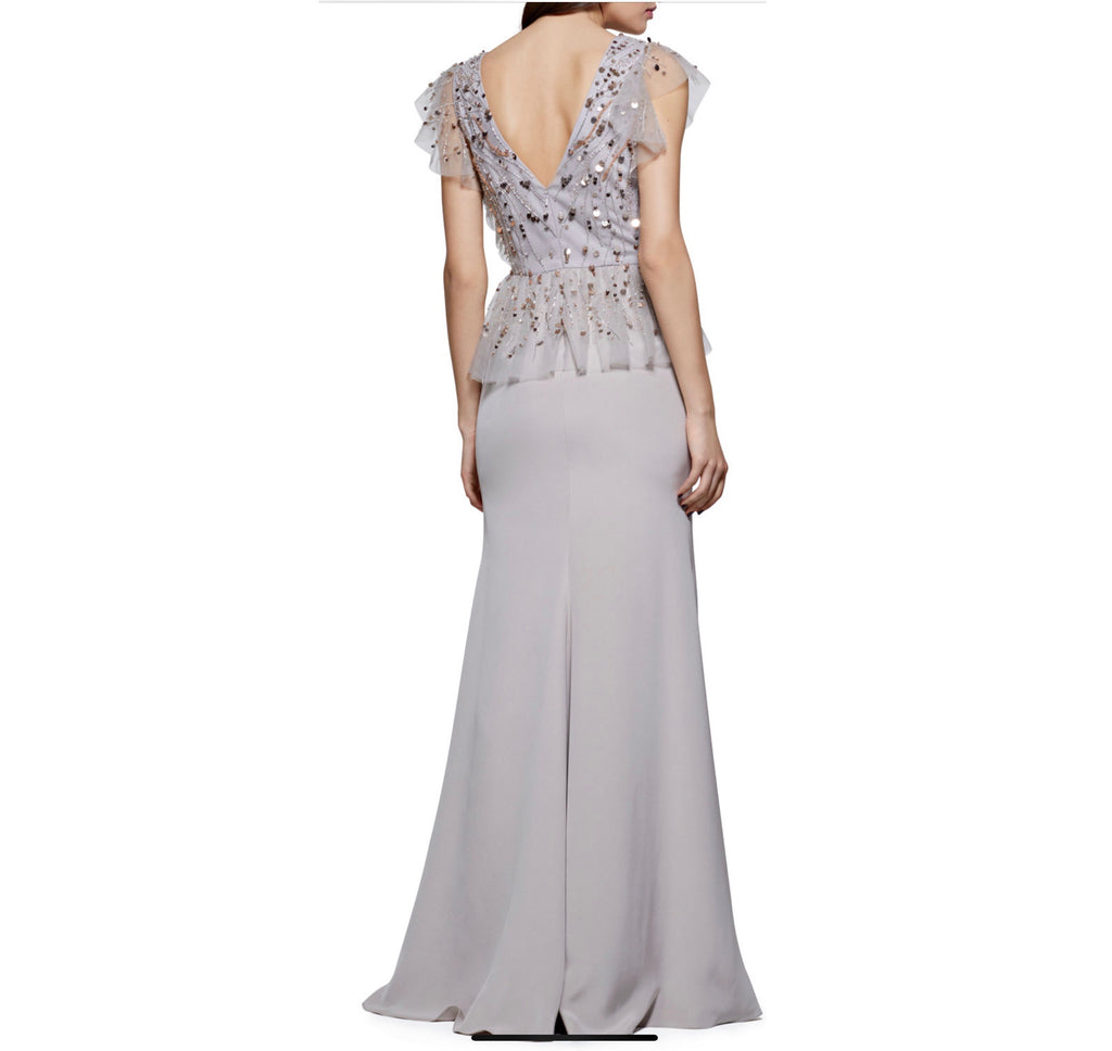 David Meister Crepe V-neck Gown - CYC Boutique