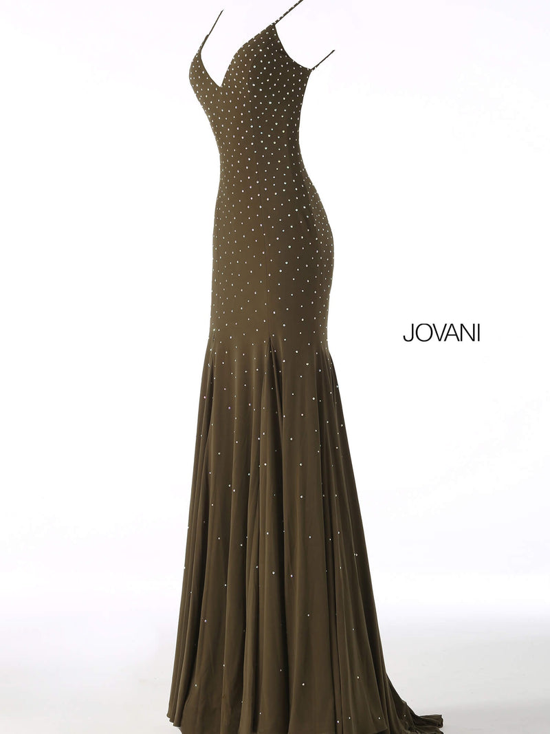 JOVANI 63563 Embellished Backless Dress - CYC Boutique