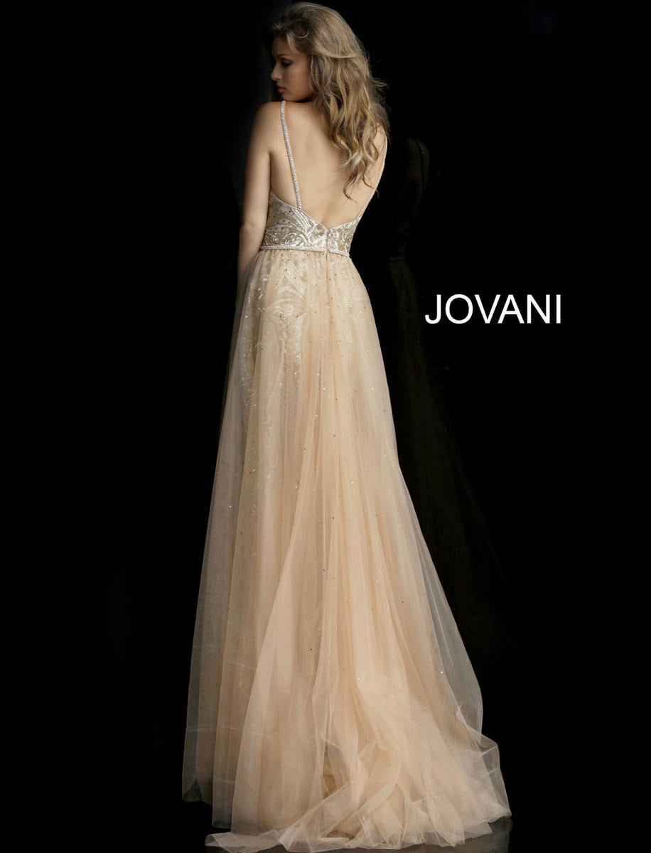 Jovani 62630 Gold Embroidered Evening Gown - CYC Boutique