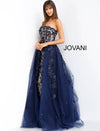 JOVANI 55616 Floral Applique Strapless Formal Dress - CYC Boutique