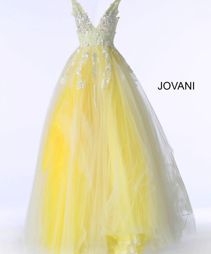 JOVANI 55634 Floral Appliqué Ballgown - CYC Boutique