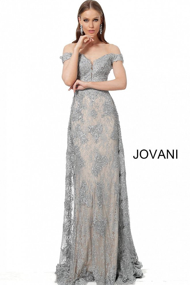 JOVANI 2234 Off the Shoulder Lace Evening Dress - CYC Boutique